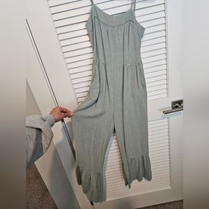 Light sage green spaghetti strap Romper